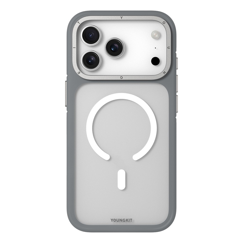 Apple iPhone 18 Pro Max Kılıf M-safe Şarj Özellikli Youngkit Rock Sand Serisi Kapak - Görsel 3