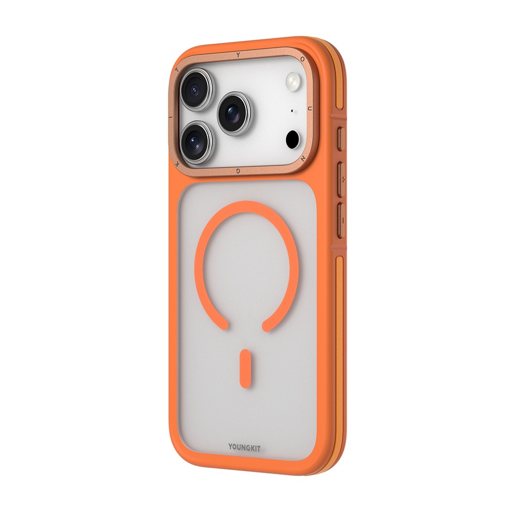 Apple iPhone 18 Pro Max Kılıf M-safe Şarj Özellikli Youngkit Rock Sand Serisi Kapak - Görsel 5
