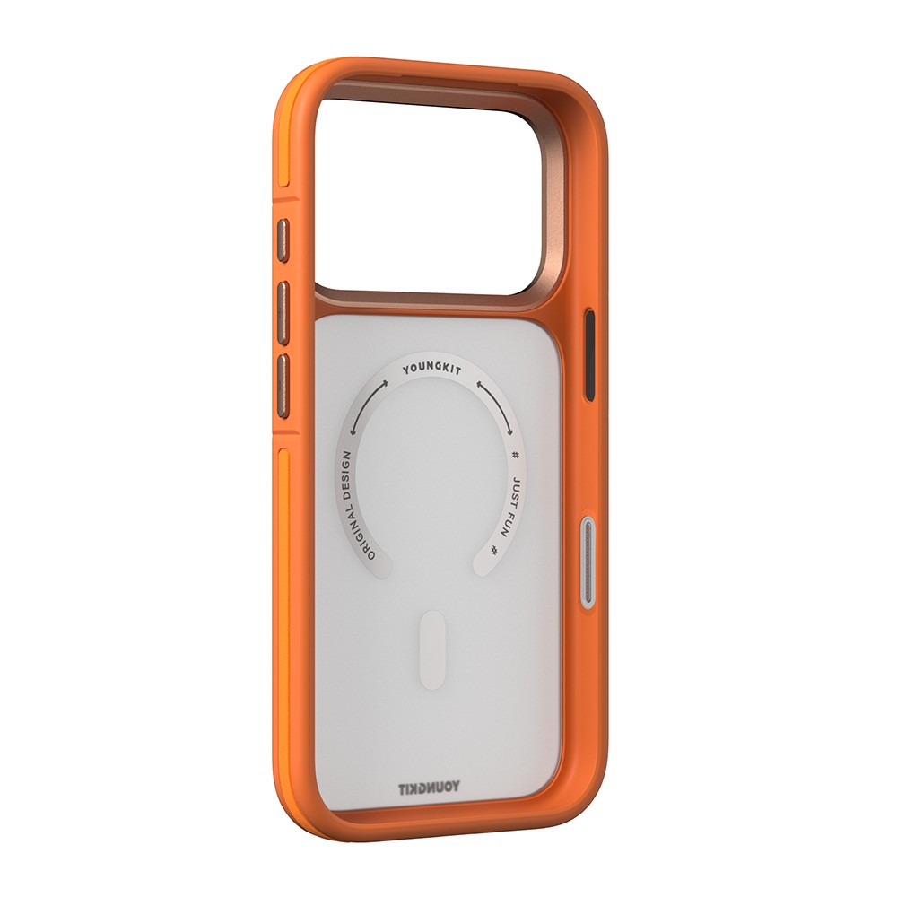 Apple iPhone 18 Pro Max Kılıf M-safe Şarj Özellikli Youngkit Rock Sand Serisi Kapak - Görsel 6