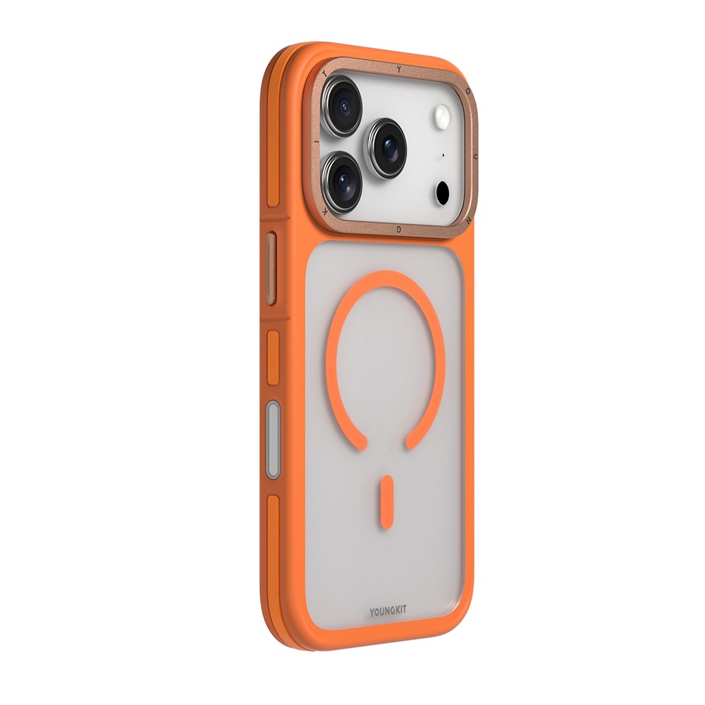 Apple iPhone 18 Pro Max Kılıf M-safe Şarj Özellikli Youngkit Rock Sand Serisi Kapak - Görsel 7