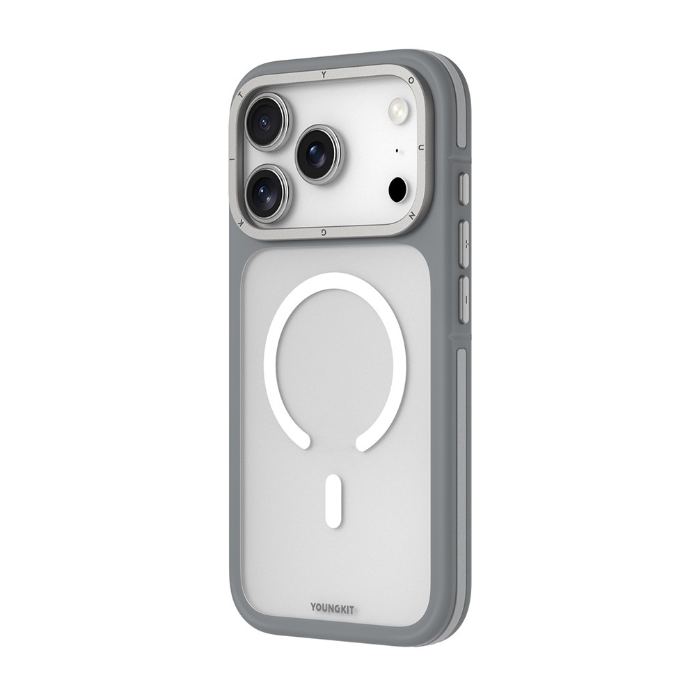 Apple iPhone 18 Pro Max Kılıf M-safe Şarj Özellikli Youngkit Rock Sand Serisi Kapak - Görsel 9