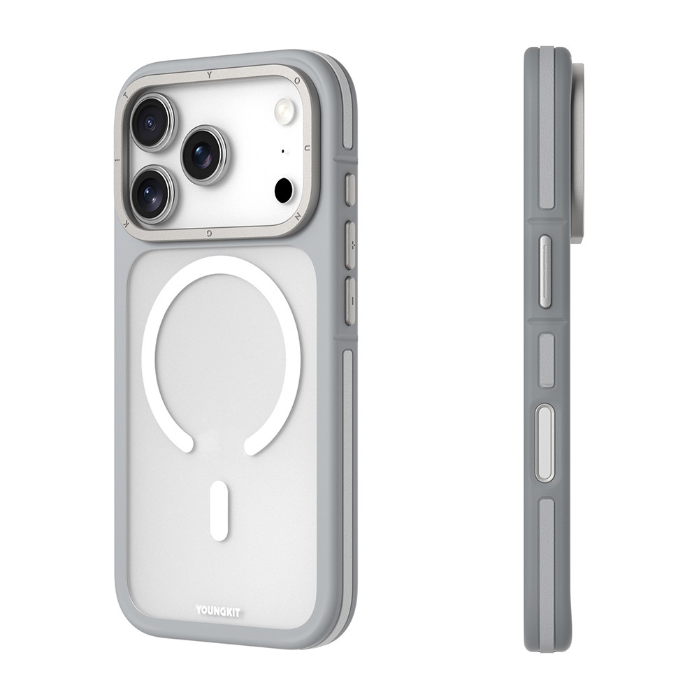 Apple iPhone 18 Pro Max Kılıf M-safe Şarj Özellikli Youngkit Rock Sand Serisi Kapak - Görsel 12