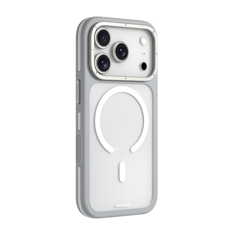 Apple iPhone 18 Pro Max Kılıf M-safe Şarj Özellikli Youngkit Rock Sand Serisi Kapak - Görsel 14