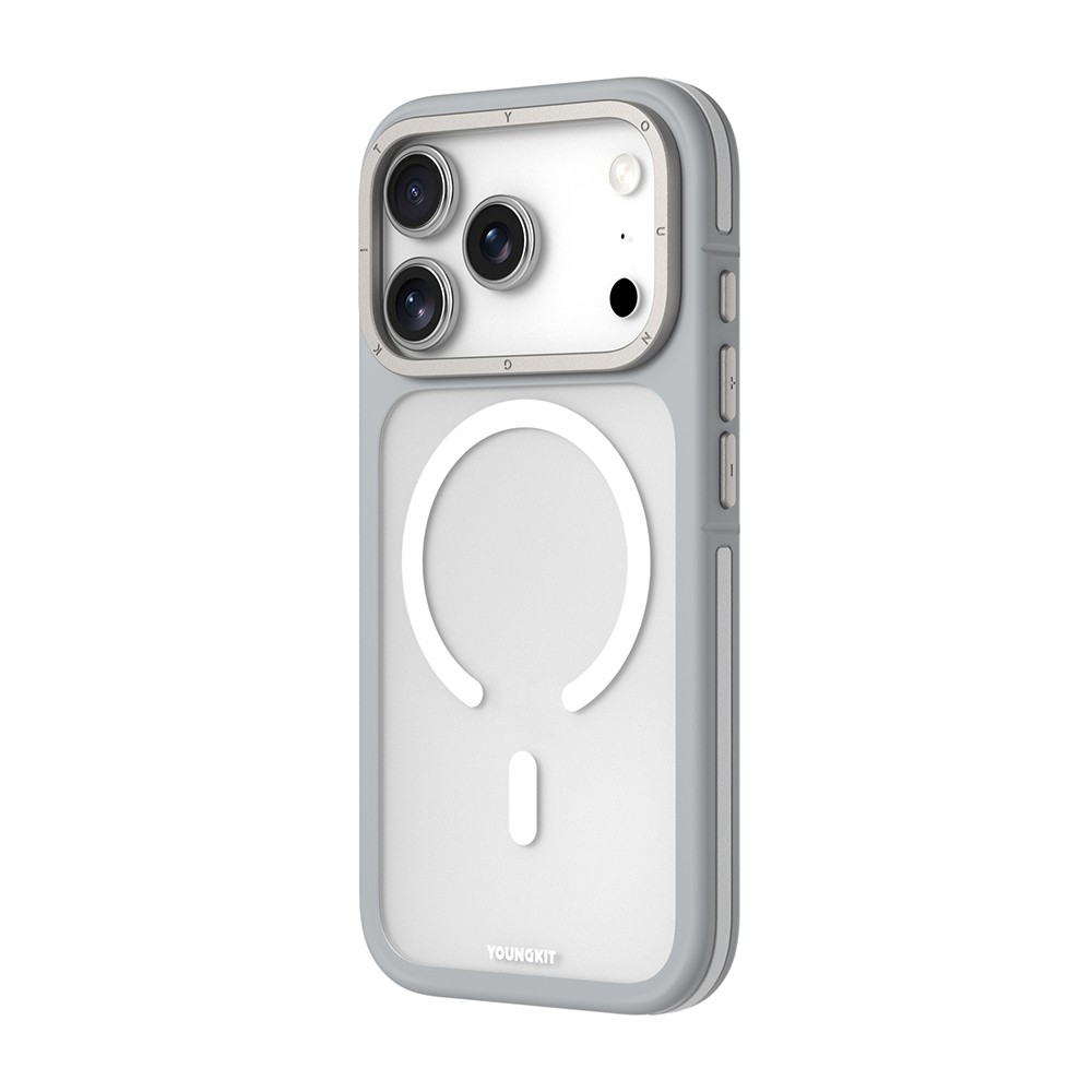 Apple iPhone 18 Pro Max Kılıf M-safe Şarj Özellikli Youngkit Rock Sand Serisi Kapak - Görsel 15