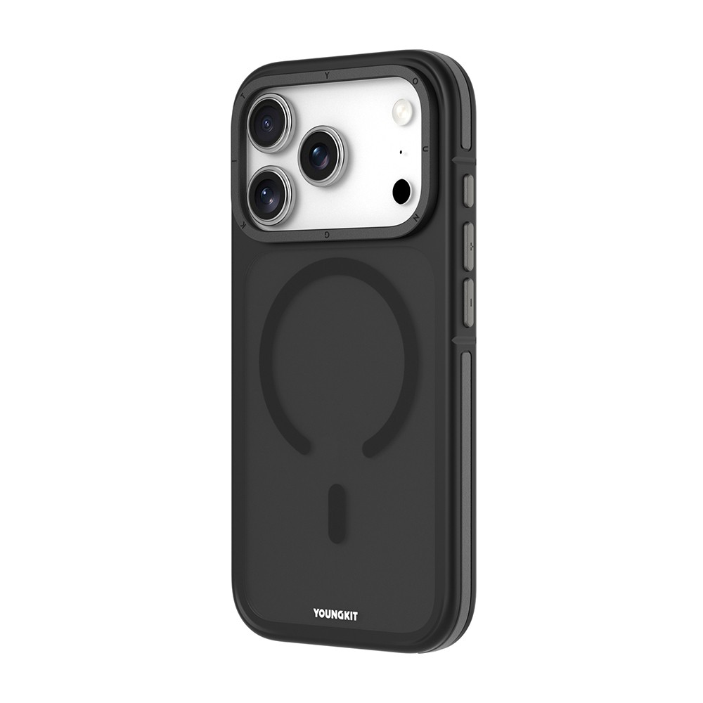Apple iPhone 18 Pro Max Kılıf M-safe Şarj Özellikli Youngkit Rock Sand Serisi Kapak - Görsel 8