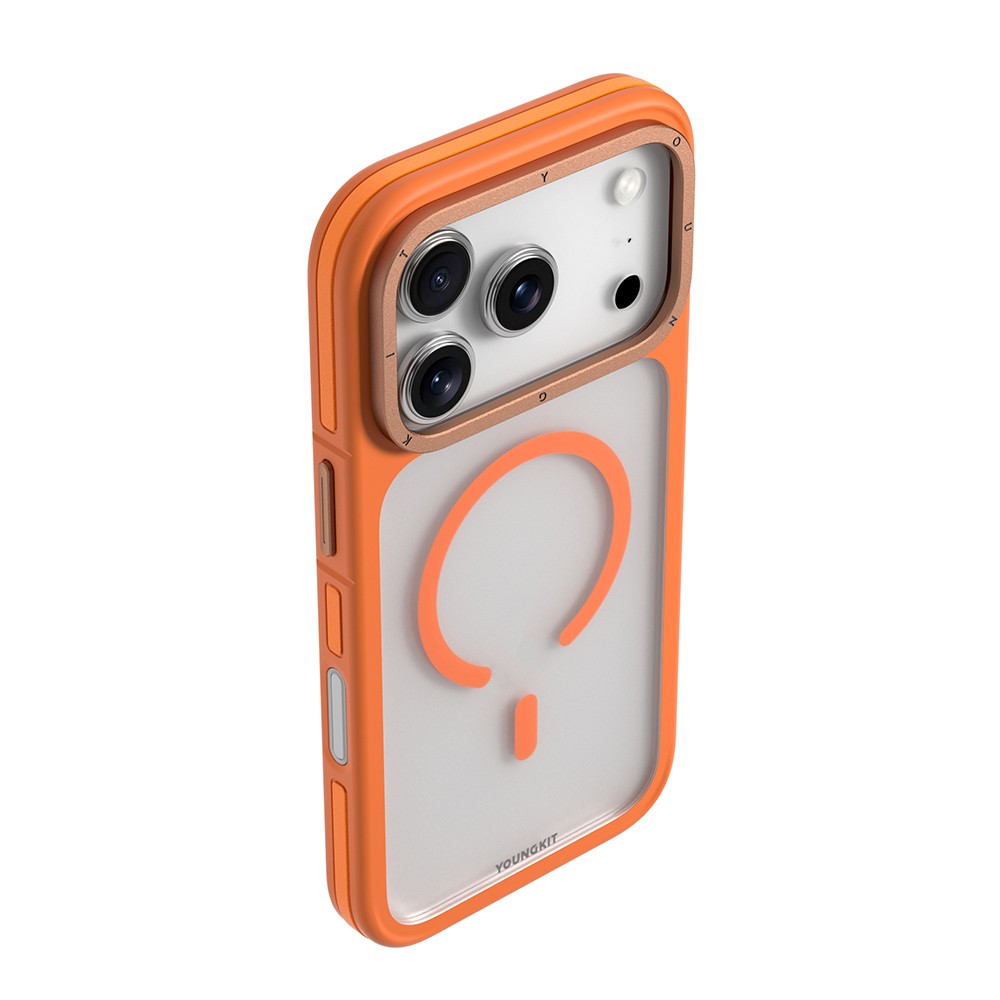 Apple iPhone 18 Pro Max Kılıf M-safe Şarj Özellikli Youngkit Rock Sand Serisi Kapak - Görsel 16