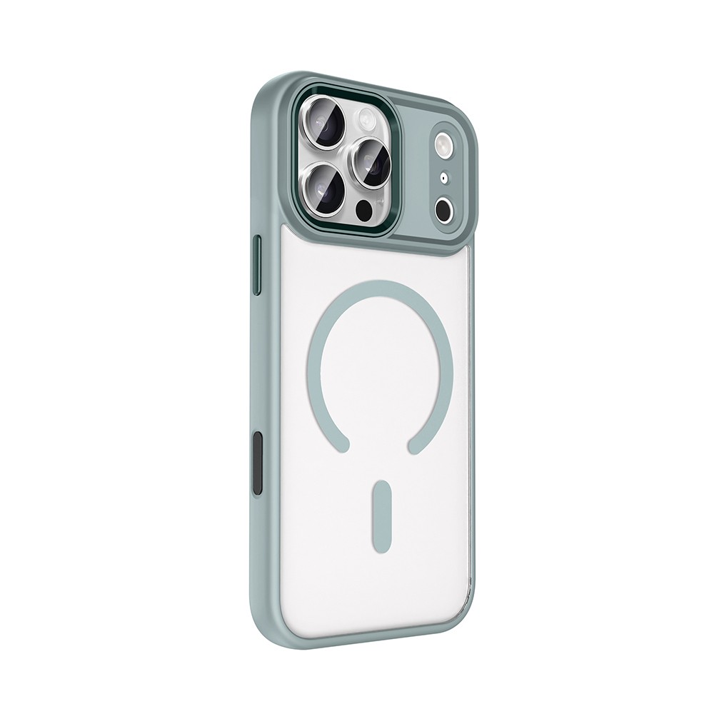 Apple iPhone 18 Pro Max Kılıf Wireless Şarj Özellikli Zore Krom M-safe Silikon Kapak - Görsel 2