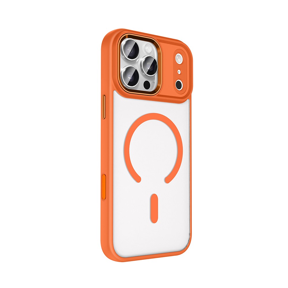 Apple iPhone 18 Pro Max Kılıf Wireless Şarj Özellikli Zore Krom M-safe Silikon Kapak - Görsel 5