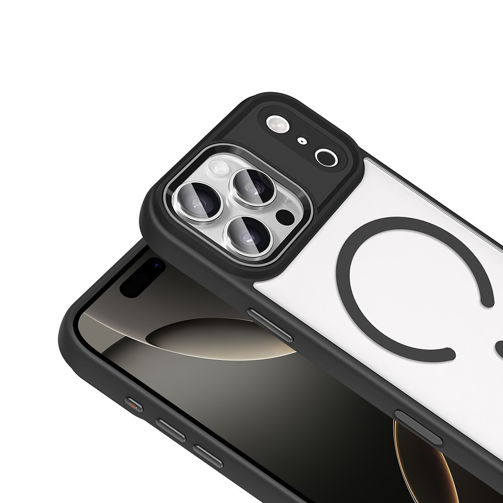 Apple iPhone 18 Pro Max Kılıf Wireless Şarj Özellikli Zore Krom M-safe Silikon Kapak - Görsel 7