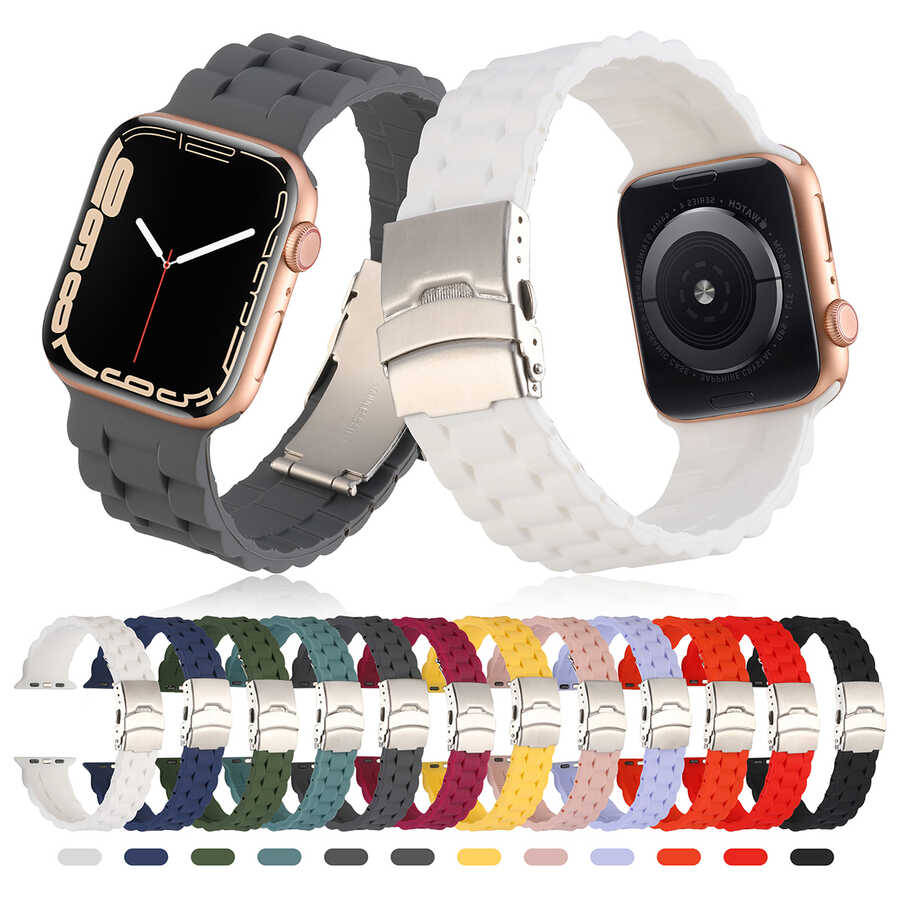 Apple Watch 38mm KRD-72 Silikon Kordon - Görsel 5