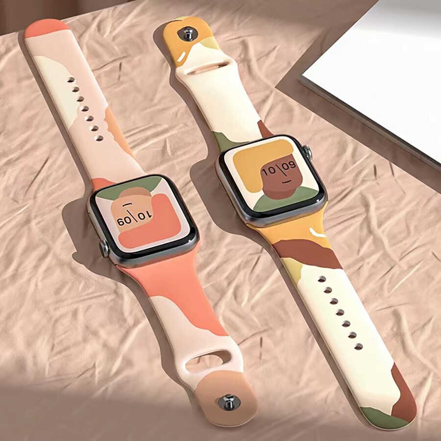 Apple Watch 42mm KRD-62 Silikon Kordon - Görsel 4
