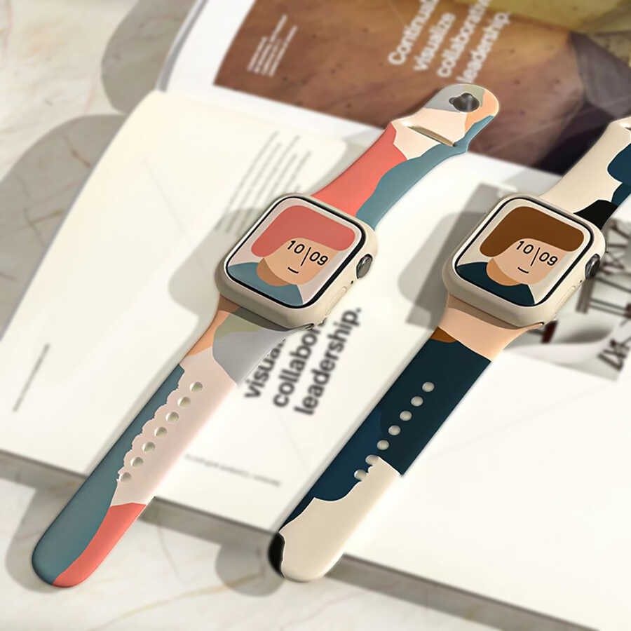 Apple Watch 42mm KRD-62 Silikon Kordon - Görsel 11