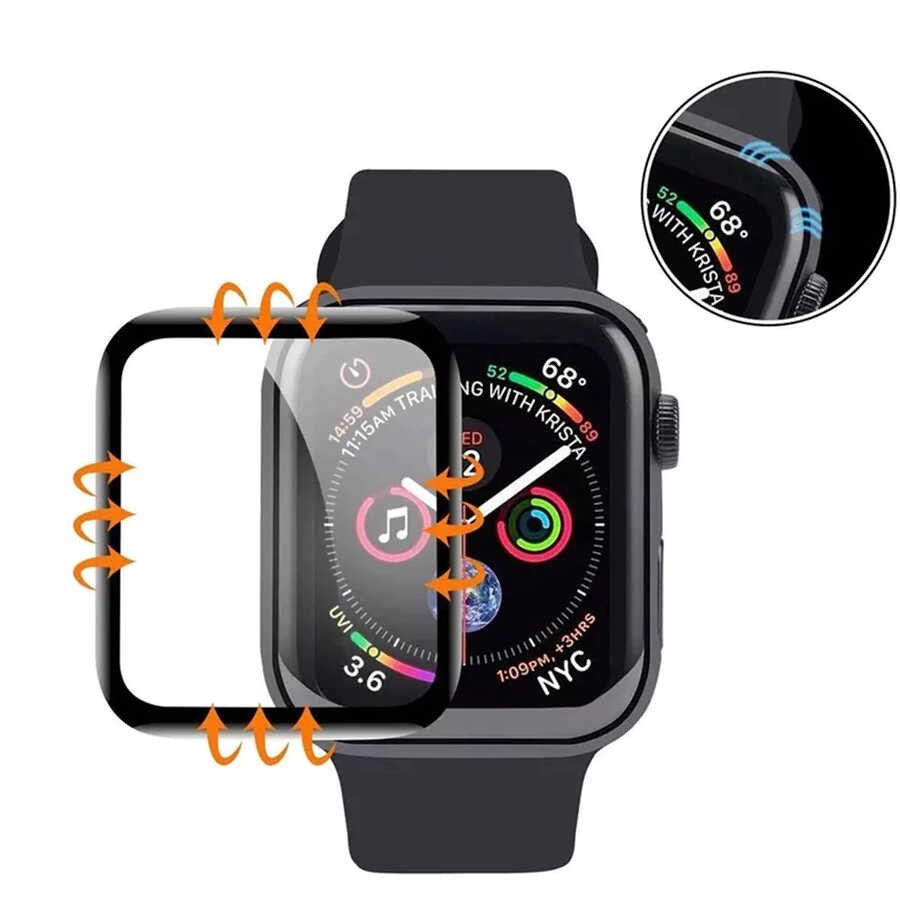 Apple Watch 44mm Zore PMMA Silikon Body Saat Ekran Koruyucu - Görsel 7