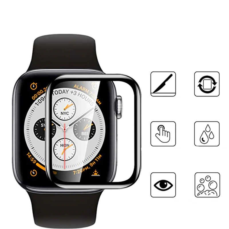 Apple Watch 44mm Zore PMMA Silikon Body Saat Ekran Koruyucu - Görsel 5
