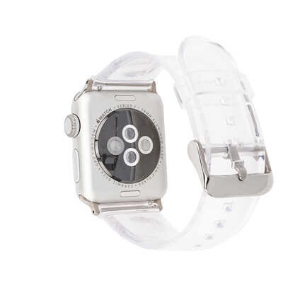 Apple Watch 7 45mm KRD-13 Şeffaf Silikon Kordon - Görsel 5