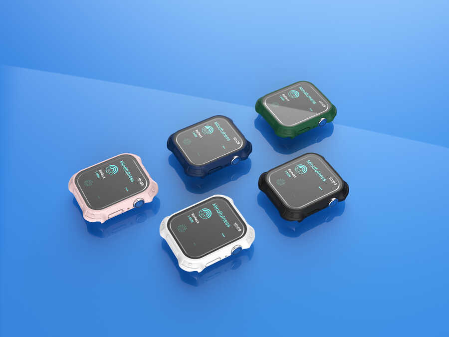 Apple Watch 7 45mm Tank Zırh Kasa ve Mat Görünümlü Ekran Koruyucu Zore Watch Gard 11 - Görsel 2