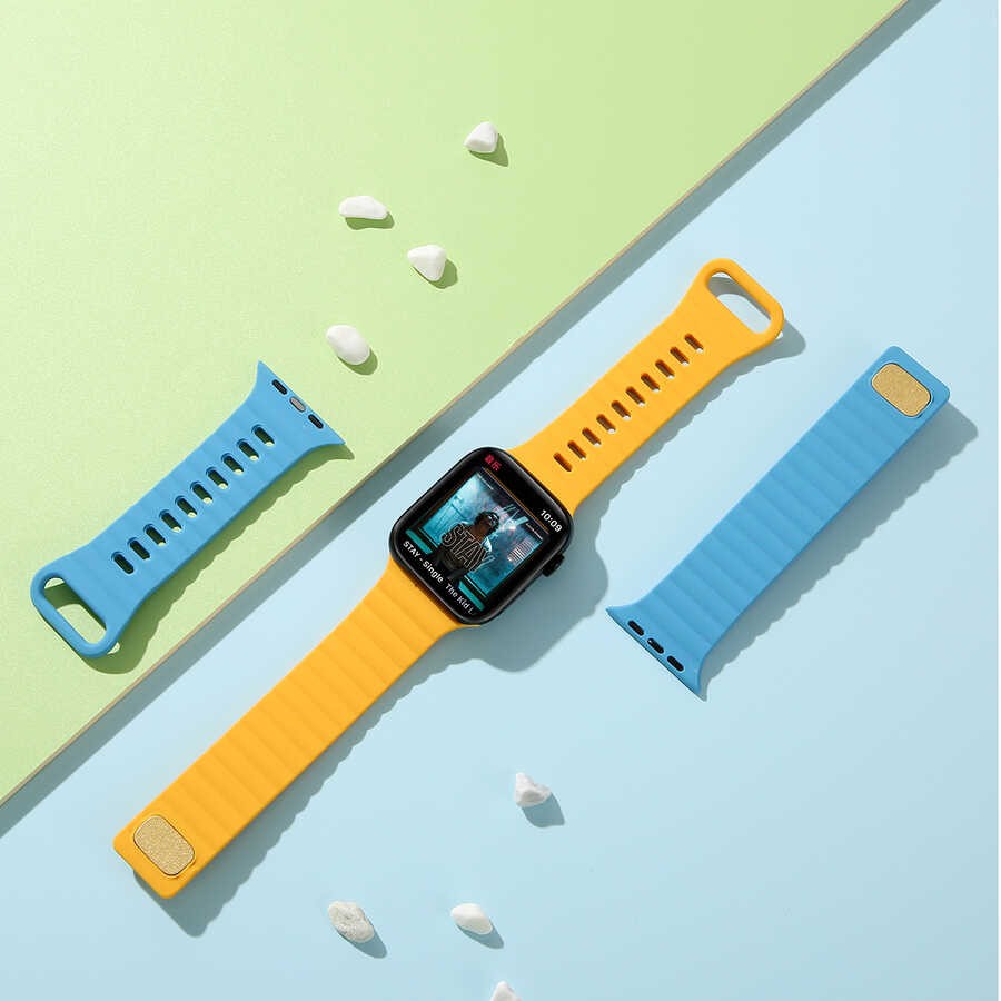 Apple Watch 7 45mm Zore KRD-73 Silikon Kordon - Görsel 3