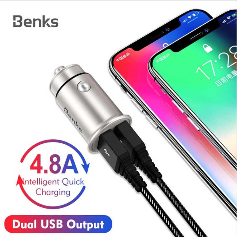Benks C27 Dual Usb Araç Şarj Aleti 4.8A - Görsel 8