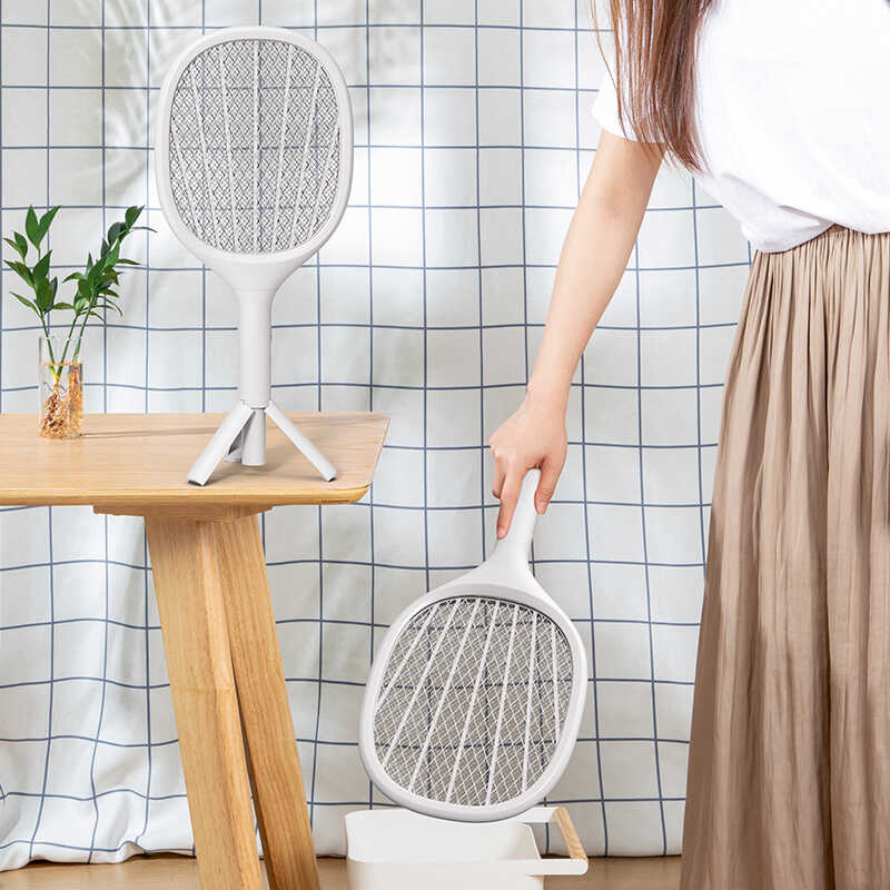 Benks DW01 Elektrikli Standlı Işıklı Sinek Kovucu Raket - Görsel 4