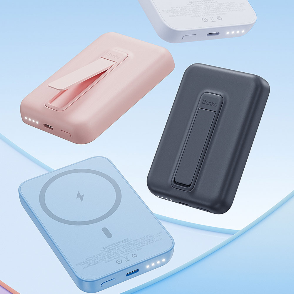 Benks MP09 M-safe Magnetik Standlı İnce Tasarımlı Powerbank 6000mAh - Görsel 4