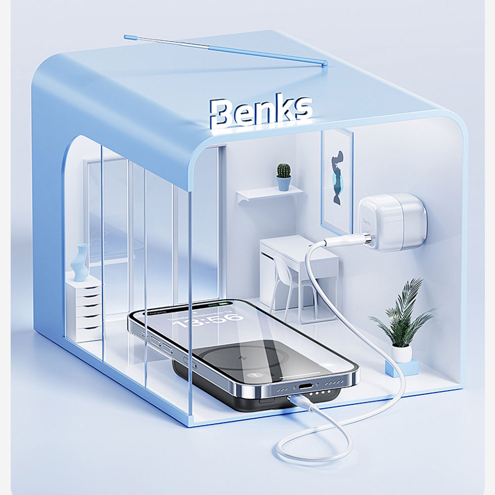 Benks MP09 M-safe Magnetik Standlı İnce Tasarımlı Powerbank 6000mAh - Görsel 13