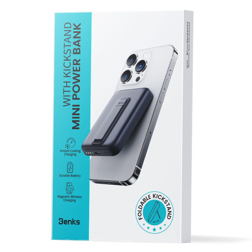 Benks MP09 M-safe Magnetik Standlı İnce Tasarımlı Powerbank 6000mAh - Görsel 18