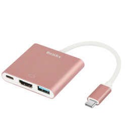 Benks U19 Type-C to 3 in 1 Adaptör (Usb 3.0+HDMI+Type-c) - Görsel 3