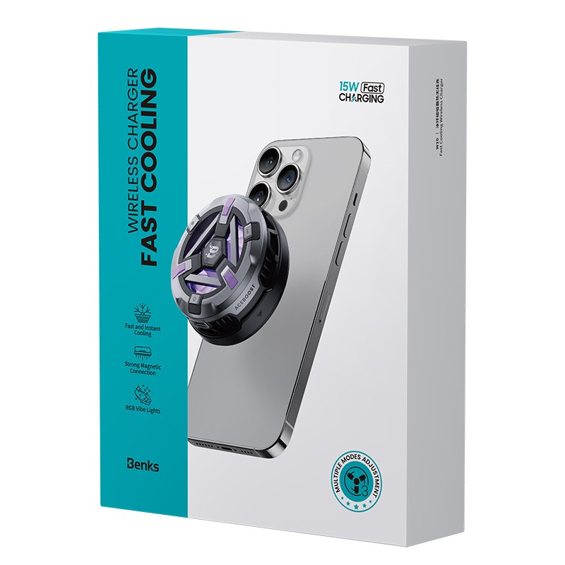 Benks W10 15W Wireless Şarj Özellikli Telefon Soğutucu Fan - Görsel 7