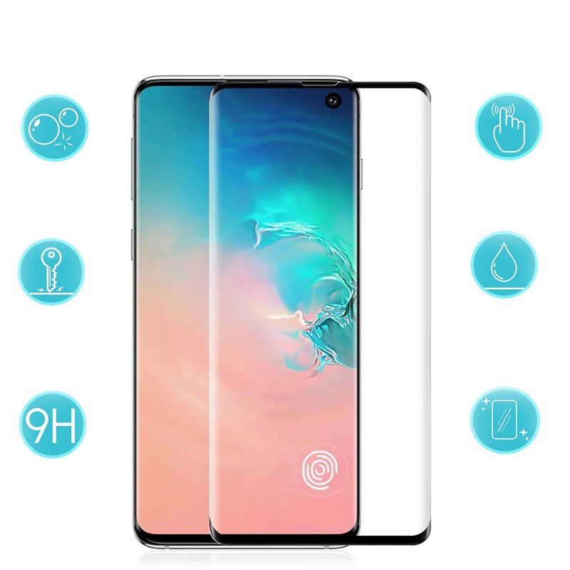 Galaxy S10 Plus Zore Kavisli Full Yapışkanlı Cam Ekran Koruyucu - Görsel 3