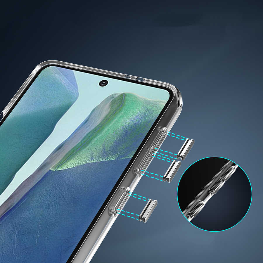 Galaxy S20 FE Kılıf Standlı Şeffaf Silikon Zore L-Stand Kapak - Görsel 3