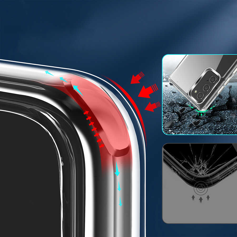 Galaxy S20 FE Kılıf Standlı Şeffaf Silikon Zore L-Stand Kapak - Görsel 5