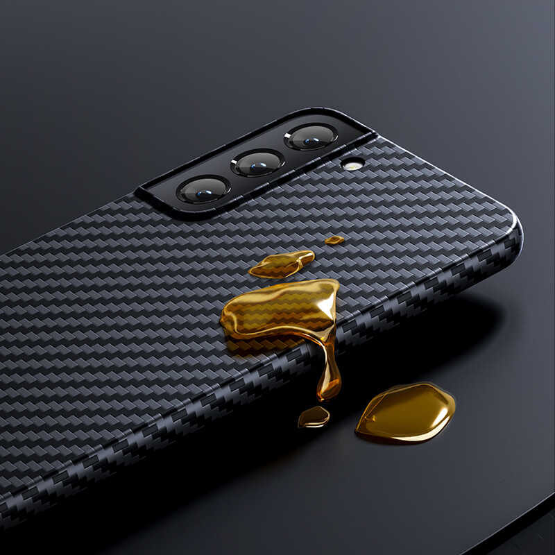 Galaxy S22 Ultra Kılıf Benks Kevlar Karbon Fiber Kapak - Görsel 3