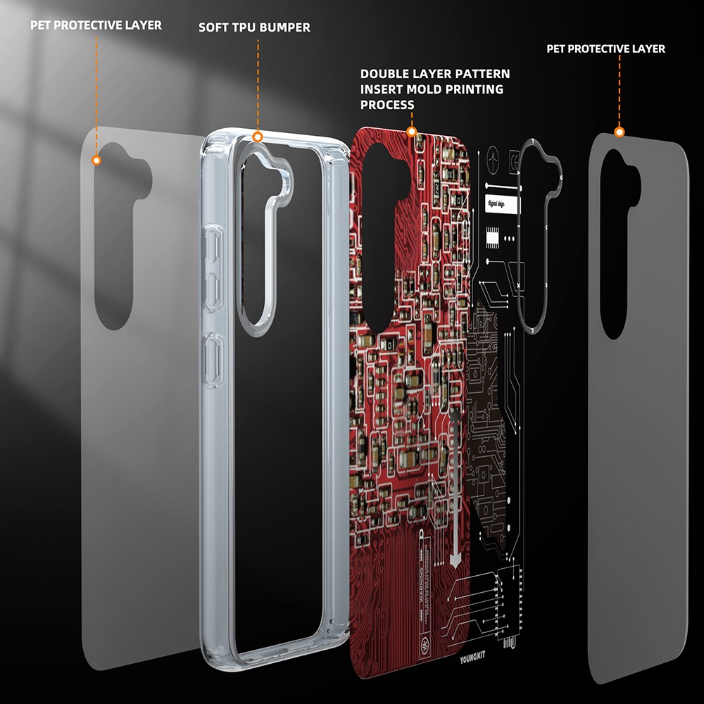 Galaxy S23 Kılıf YoungKit Technology Serisi Kapak - Görsel 8