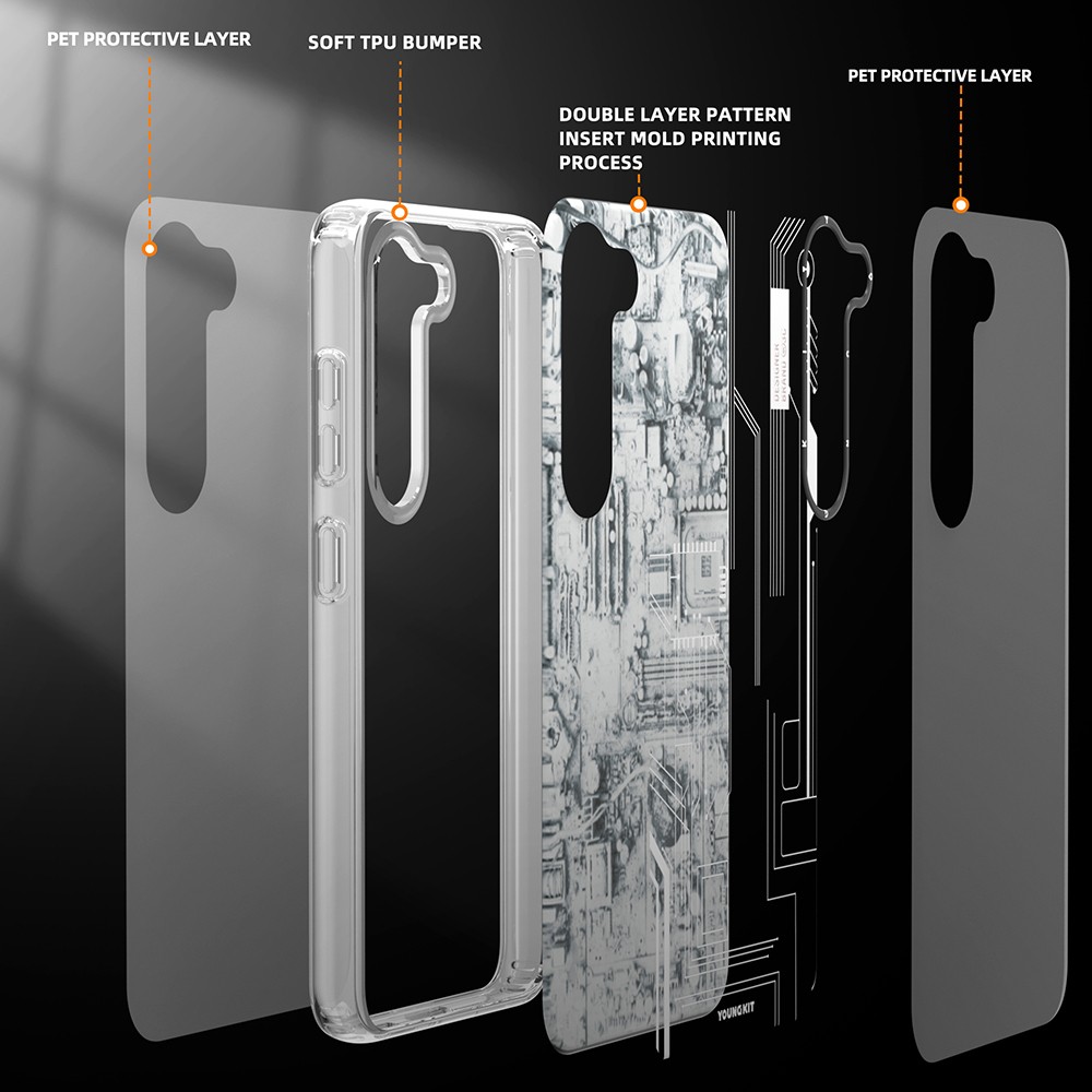 Galaxy S23 Plus Kılıf YoungKit Technology Serisi Kapak - Görsel 7