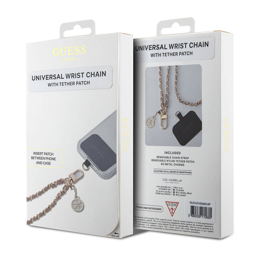 Guess Orjinal Lisanslı 4G Logolu Bağlama İpli Saffiano Telefon Askı Zinciri - Görsel 3