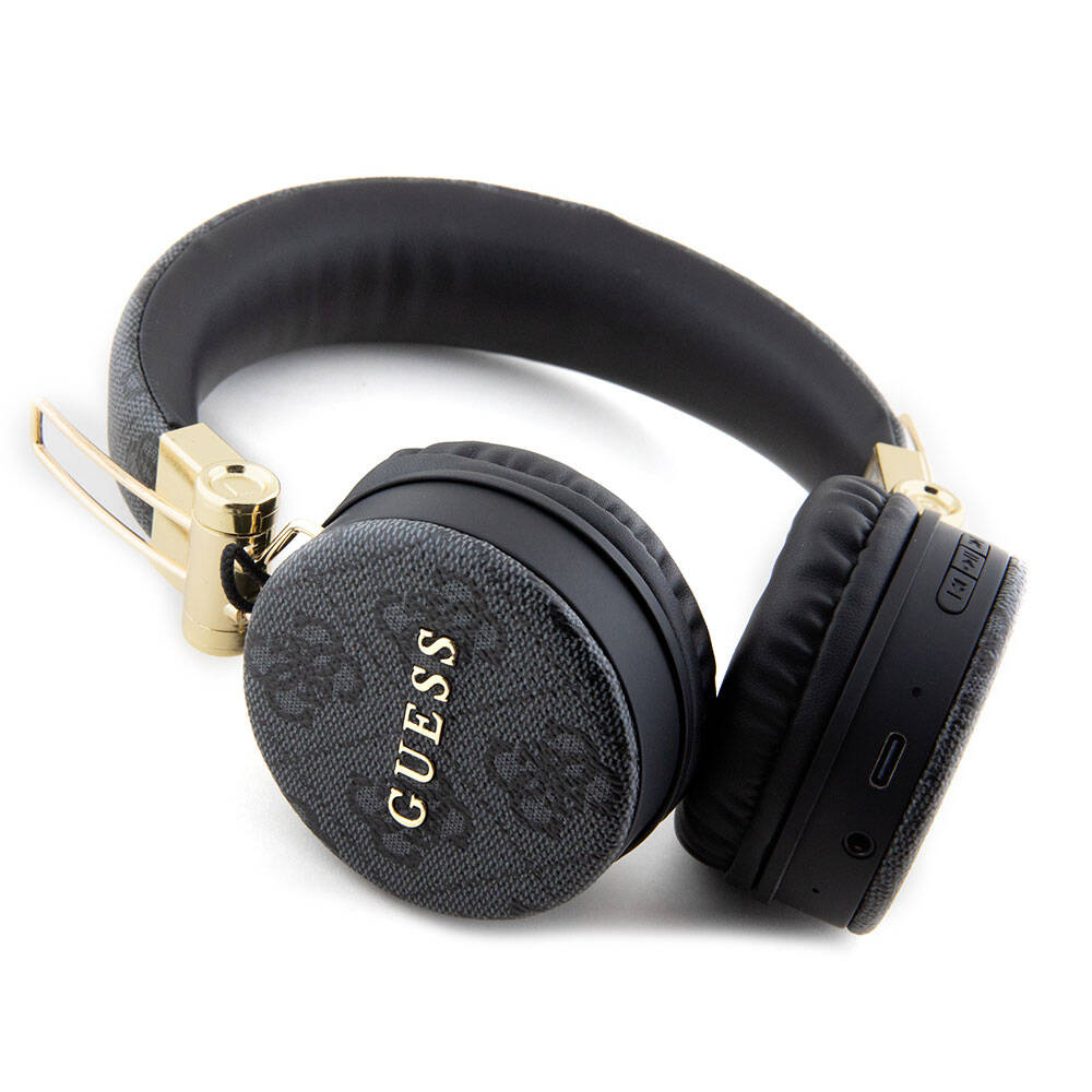 Guess Orjinal Lisanslı 4G Metal Logo PU Deri Ayarlanabilir Kulak Üstü Bluetooth Kulaklık - Görsel 2