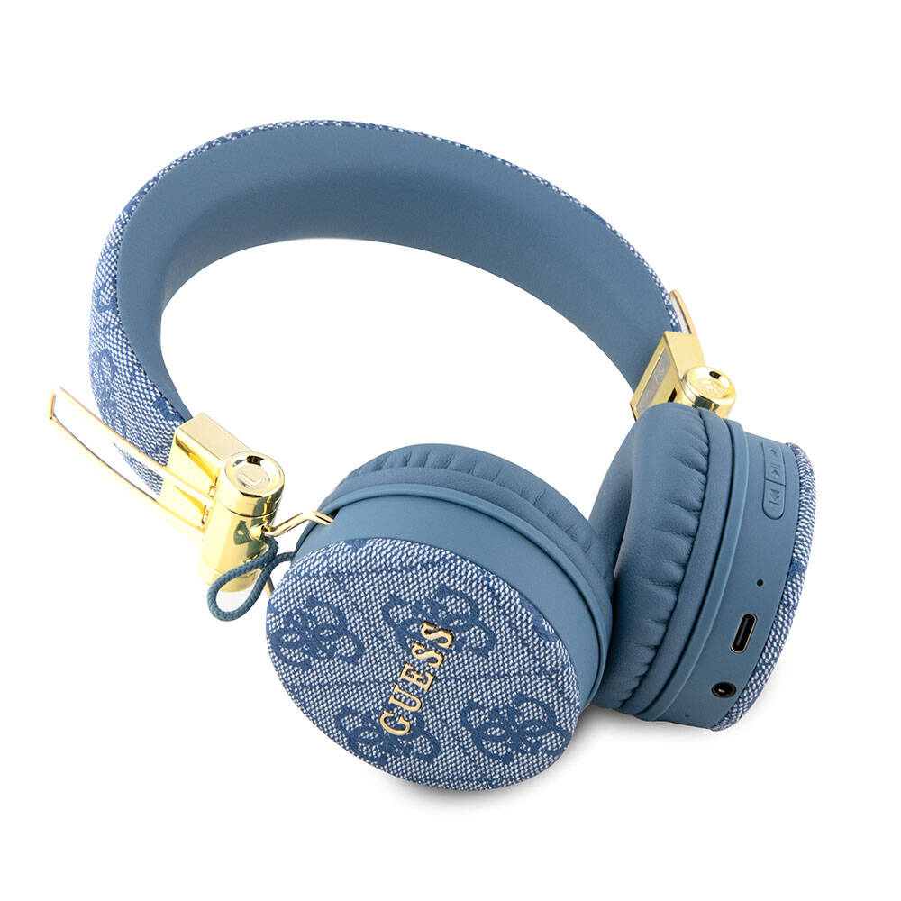 Guess Orjinal Lisanslı 4G Metal Logo PU Deri Ayarlanabilir Kulak Üstü Bluetooth Kulaklık - Görsel 5