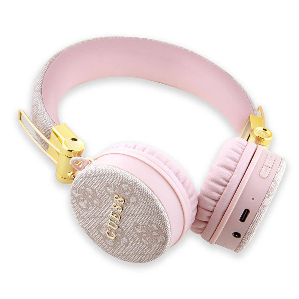 Guess Orjinal Lisanslı 4G Metal Logo PU Deri Ayarlanabilir Kulak Üstü Bluetooth Kulaklık - Görsel 11