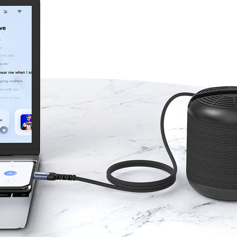 Recci RDS-A27 Type-C to 3.5mm AUX Audio Kablo - Görsel 3
