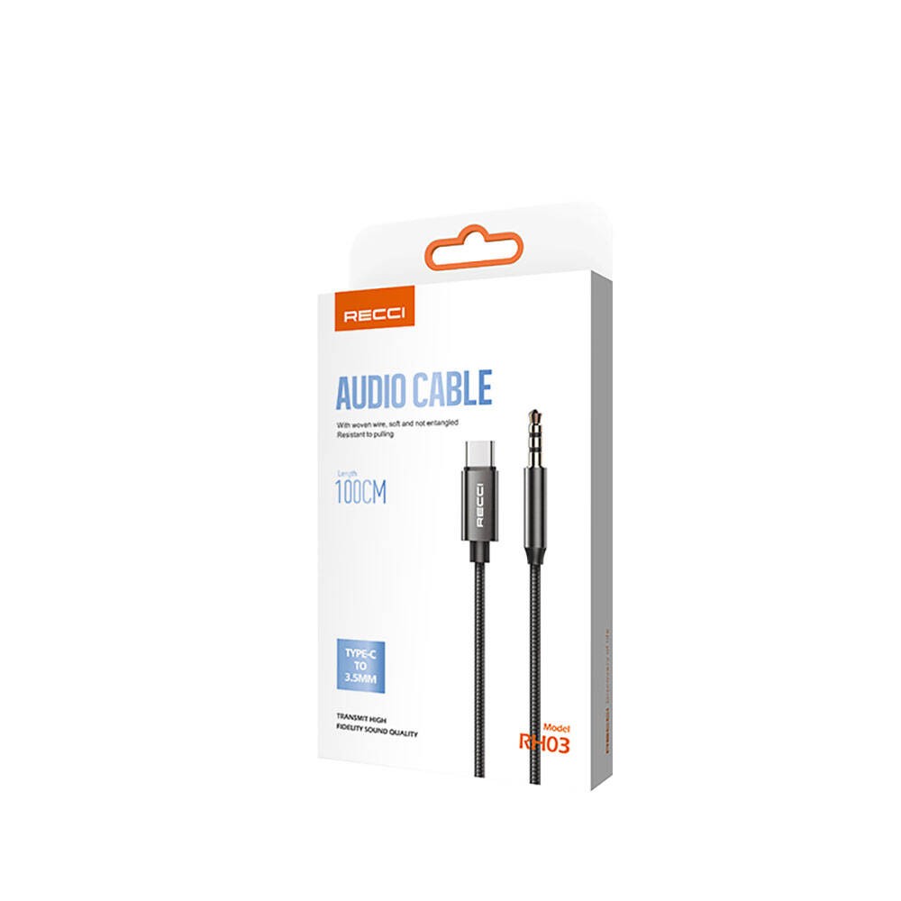 Recci RH03 Type-C to 3.5mm AUX Audio Kablo - Görsel 7