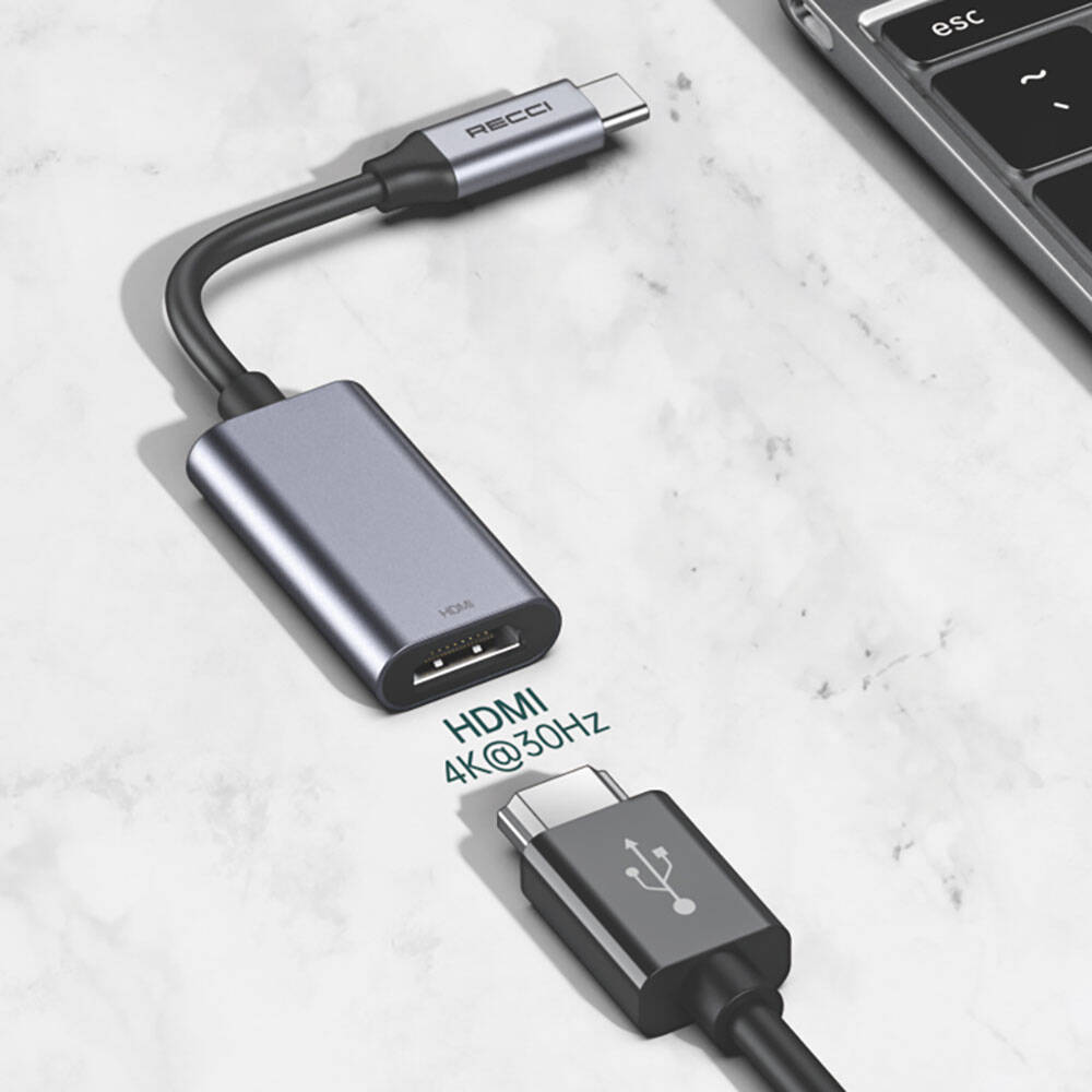 Recci RH11 HDMI to Type-C Dönüştürücü Kablo - Görsel 3