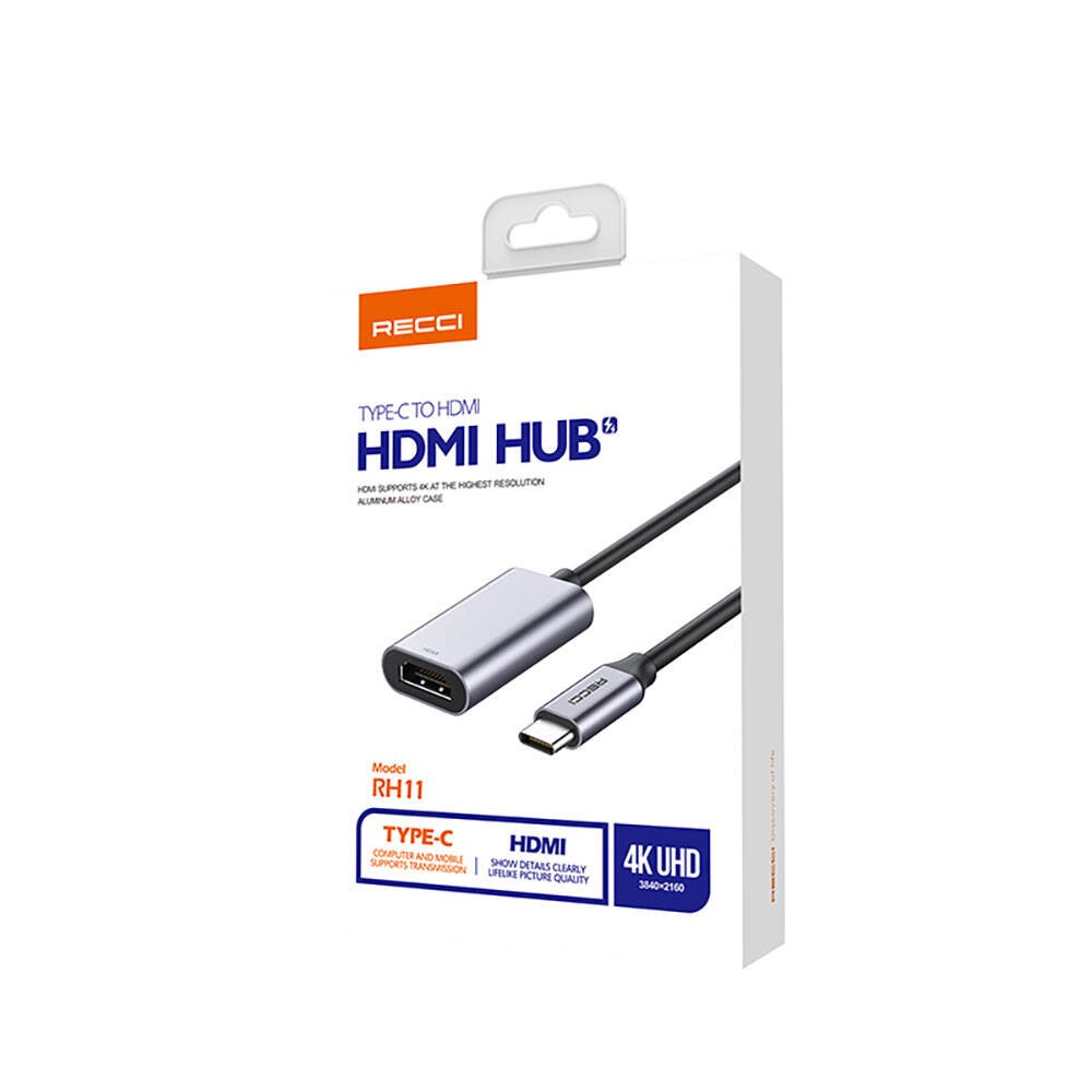 Recci RH11 HDMI to Type-C Dönüştürücü Kablo - Görsel 4