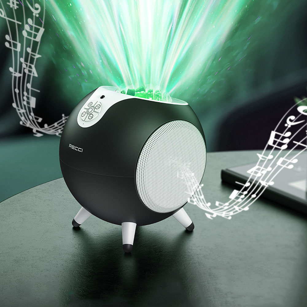 Recci RSK-W22 Starry Sky Serisi Hi-Fi Aurora Lambalı Wireless Bluetooth 5.2 Speaker Hoparlör 10W - Görsel 4