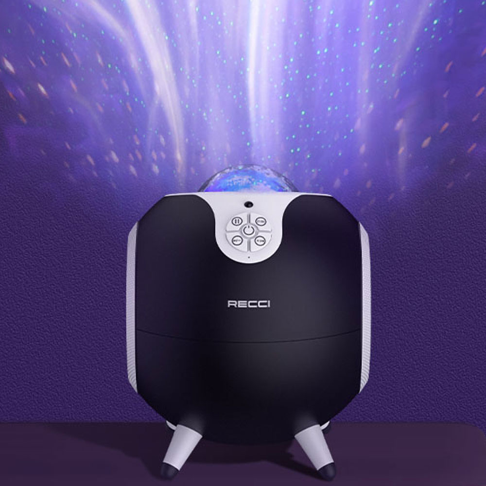 Recci RSK-W22 Starry Sky Serisi Hi-Fi Aurora Lambalı Wireless Bluetooth 5.2 Speaker Hoparlör 10W - Görsel 5