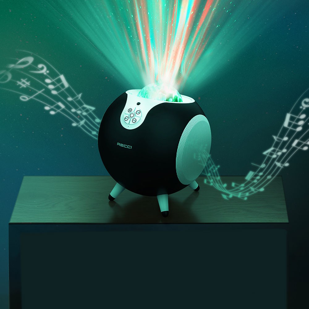 Recci RSK-W22 Starry Sky Serisi Hi-Fi Aurora Lambalı Wireless Bluetooth 5.2 Speaker Hoparlör 10W - Görsel 8