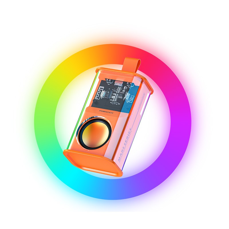 Recci RSK-W30 Mars Serisi Hi-Fi RGB Işıklı Wireless Bluetooth 5.3 Speaker Hoparlör 500mAh - Görsel 3