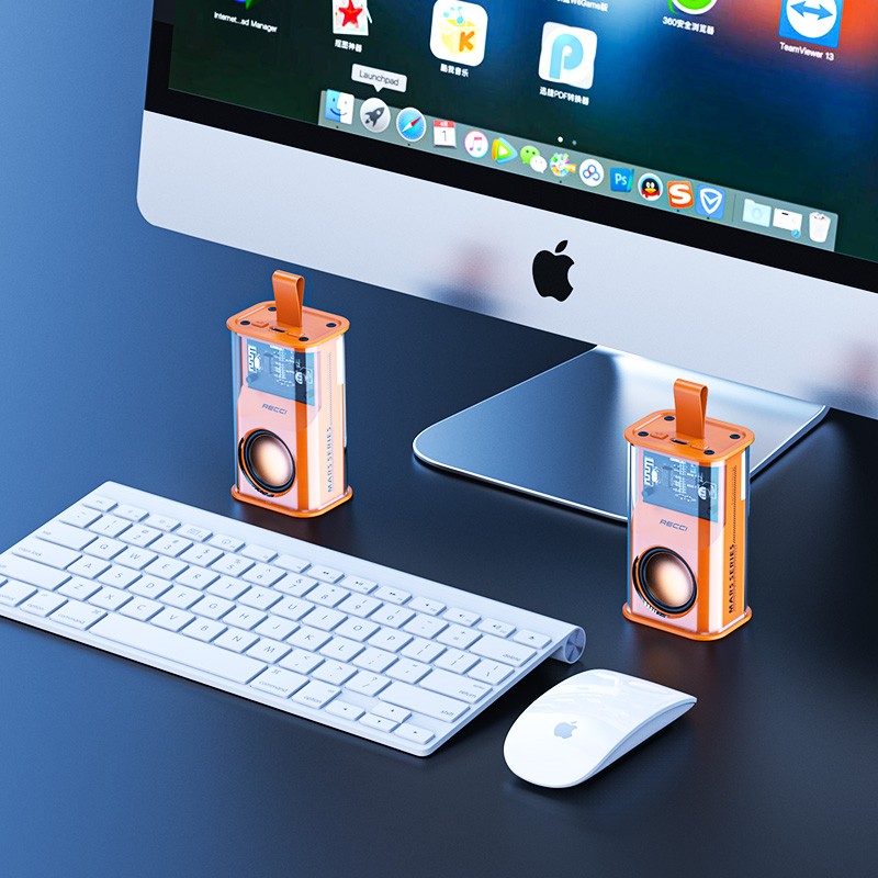 Recci RSK-W30 Mars Serisi Hi-Fi RGB Işıklı Wireless Bluetooth 5.3 Speaker Hoparlör 500mAh - Görsel 7