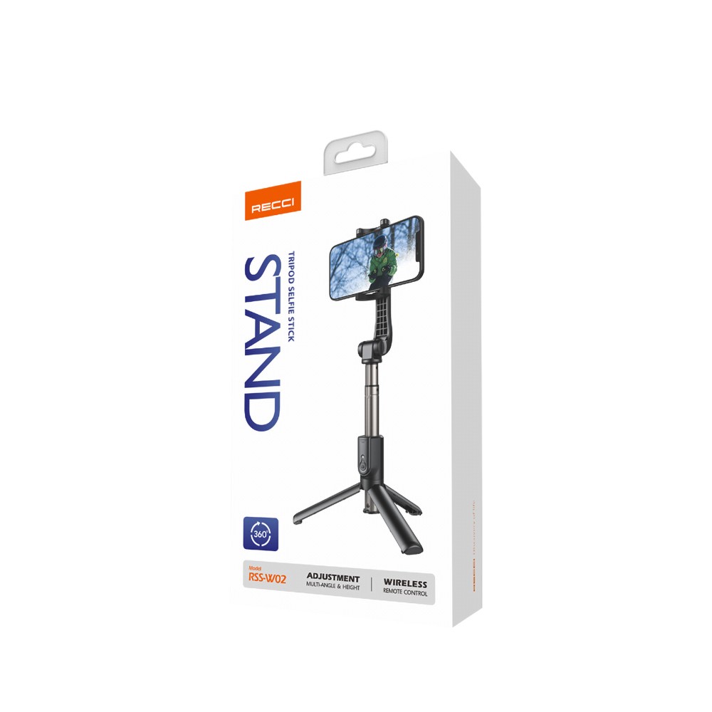 Recci RSS-W02 Bluetooth 5.0 Uzaktan Kumandalı Çok Fonksiyonlu Selfie Çubuğu - Görsel 8