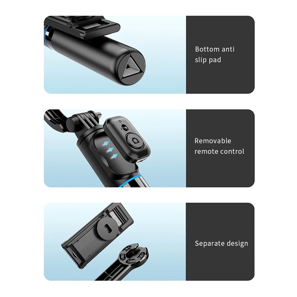 Recci RSS-W03 Bluetooth 5.0 Uzaktan Kumandalı Çok Fonksiyonlu Selfie Çubuğu - Görsel 11