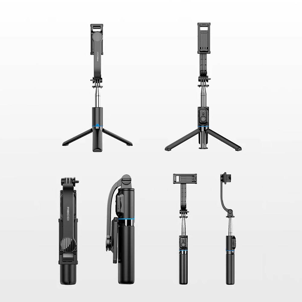 Recci RSS-W03 Bluetooth 5.0 Uzaktan Kumandalı Çok Fonksiyonlu Selfie Çubuğu - Görsel 12